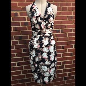 McGinn Peplum Halter Dress Sz 2 (Fit like XSP)